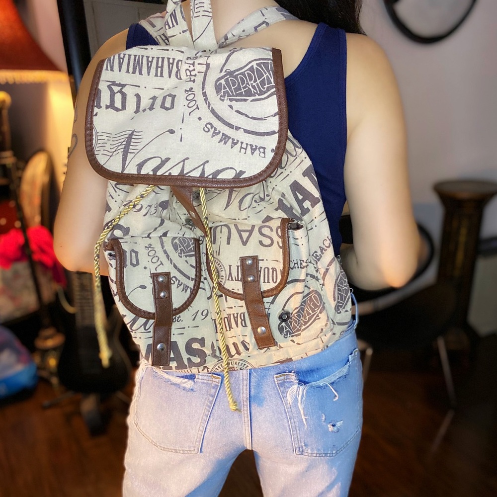 Bahamas Suvenir  Lettering Backpack